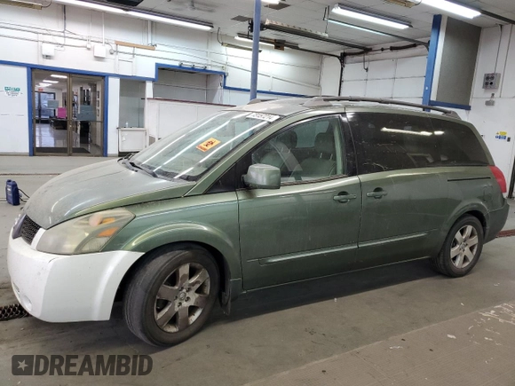 2004 Nissan Quest SE with VIN 5N1BV28U44N308032, listed as a Copart auction lot 73157214 with 0 mi miles and Clean Title. Bid and sale history available at carsss.com. Image 1.