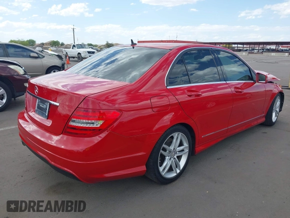 2013 Mercedes-Benz C-Class C 250 Sport with VIN WDDGF4HB0DA807120, listed as a IAAI auction lot 42041982 with 132,810 mi miles. Bid and sale history available at carsss.com. Image 4.