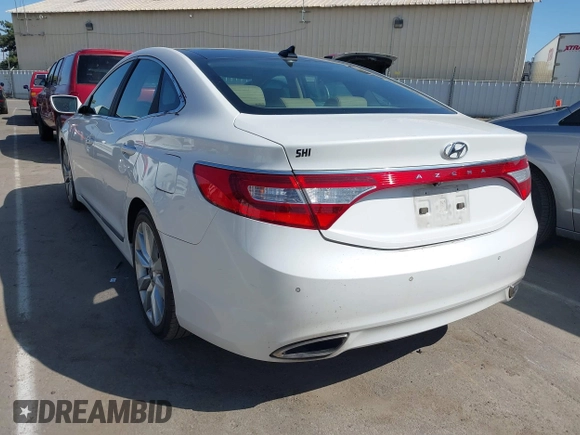 2013 Hyundai Azera with VIN KMHFH4JG0DA329329, listed as a IAAI auction lot 42539047 with 105,434 mi miles and . Bid and sale history available at DreamBid. Image 3.