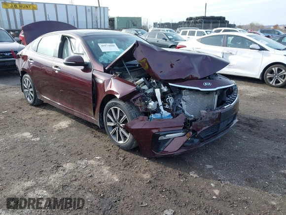 2019 Kia Optima EX with VIN 5XXGU4L11KG313557, listed as a IAAI auction lot 40973008 with 66,269 mi miles. Bid and sale history available at carsss.com. Image 1.