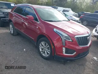 2021 Cadillac XT5 FWD Luxury with VIN 1GYKNAR45MZ182747, listed as a IAAI auction lot 41769515 with 54,753 mi miles. Bid and sale history available at carsss.com. Image 1.
