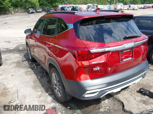 2023 Kia Seltos S with VIN KNDEU2AA1P7432837, listed as a IAAI auction lot 42213801 with 34,820 mi miles and . Bid and sale history available at DreamBid. Image 3.