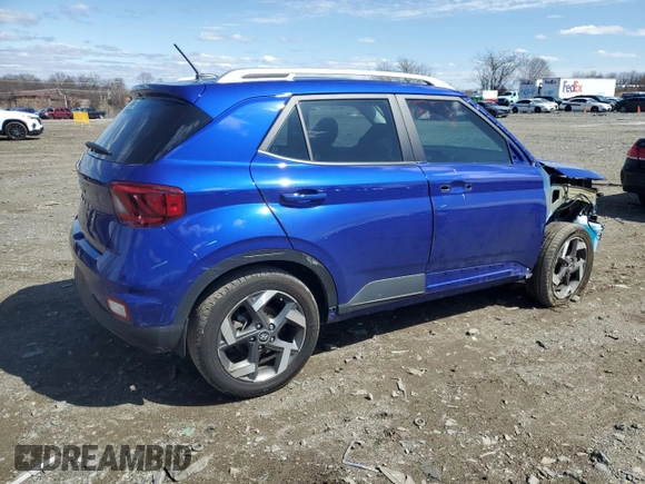 2023 Hyundai Venue Limited with VIN KMHRC8A35PU276260, listed as a Copart auction lot 48778685 with 10,214 mi miles and Salvage Title. Bid and sale history available at DreamBid. Image 3.