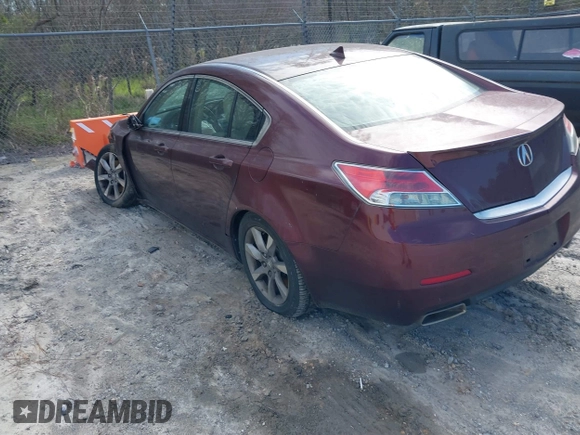 2012 Acura TL Tech Auto with VIN 19UUA8F52CA021691, listed as a IAAI auction lot 41698400 with 1 mi miles. Bid and sale history available at carsss.com. Image 3.