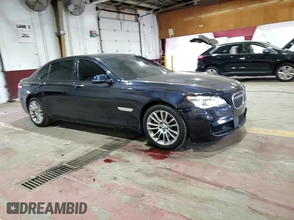 2015 BMW 7 Series 750Li xDrive with VIN WBAYF8C52FD654598, listed as a Copart auction lot 55745555 with 108,958 mi miles and Salvage title. Bid and sale history available at DreamBid. Image 13.