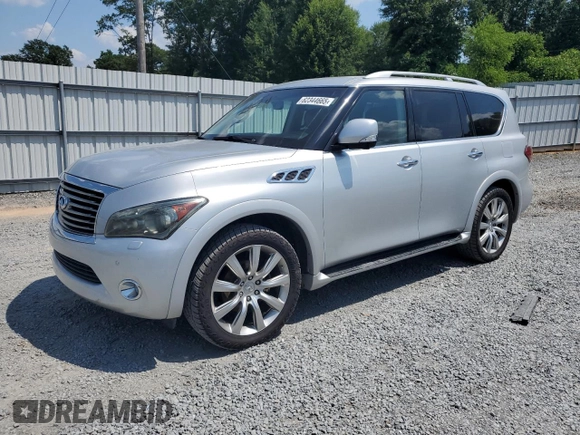 2012 Infiniti QX56 7-passenger with VIN JN8AZ2NE1C9016805, listed as a Copart auction lot 62344665 with 234,231 mi miles and Clean title. Bid and sale history available at DreamBid. Image 1.