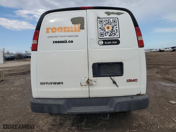 2008 GMC Savana Cargo Van with VIN 1GTGG25C081143819, listed as a Copart auction lot 50505345 with 306,409 mi miles and Clean Title. Bid and sale history available at carsss.com. Image 6.