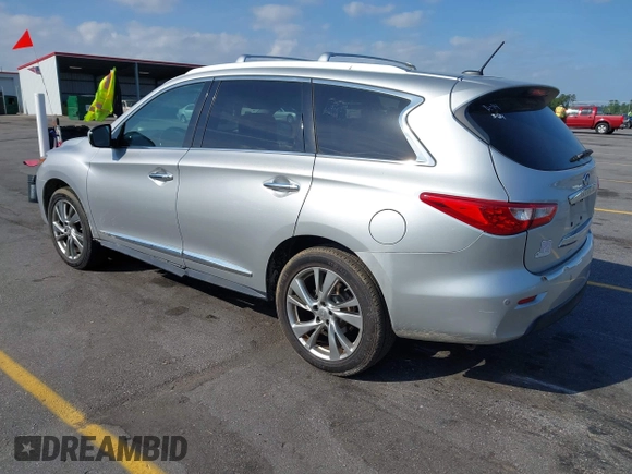 2013 Infiniti JX35 with VIN 5N1AL0MN5DC344635, listed as a IAAI auction lot 42150132 with 193,293 mi miles. Bid and sale history available at carsss.com. Image 3.