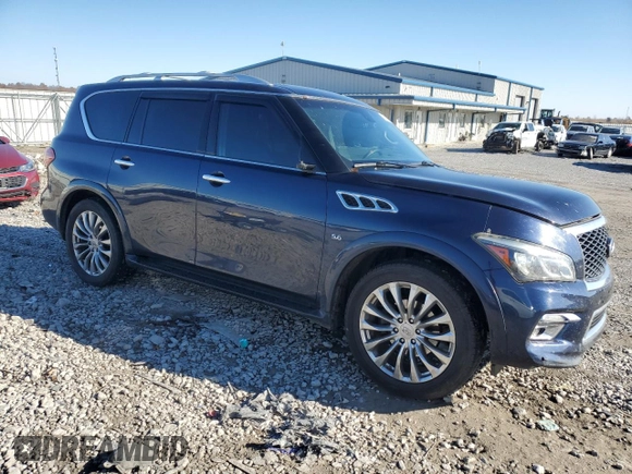 2015 Infiniti QX80 with VIN JN8AZ2NC9F9371885, listed as a Copart auction lot 82403814 with 191,293 mi miles and Salvage Title. Bid and sale history available at carsss.com. Image 4.