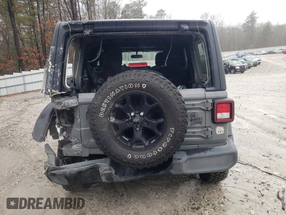 2021 Jeep Wrangler Unlimited Sport S with VIN 1C4HJXDN8MW586934, listed as a Copart auction lot 47842895 with 48,946 mi miles and Salvage Title. Bid and sale history available at carsss.com. Image 6.
