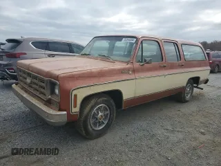 1977 Chevrolet Suburban z VIN CCL167F144344, wystawiony jako Copart lot #78394504 z przebiegiem 73 322 mil mil oraz Szkoda całkowita • Salvage title. Historia ofert i sprzedaży dostępna na DreamBid. Obrazek 1.