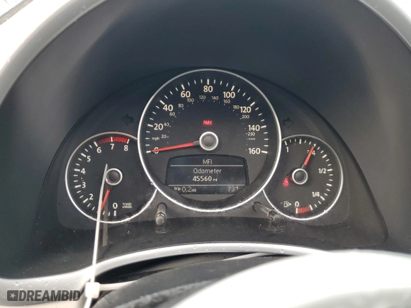 2012 Volkswagen Beetle 2.5L w/Sun/Sound/Nav PZEV with VIN 3VWHP7AT0CM651997, listed as a Copart auction lot 79121014 with 45,560 mi miles and Salvage Title. Bid and sale history available at carsss.com. Image 9.