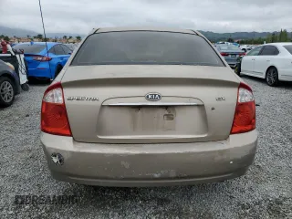 2005 Kia Spectra LX with VIN KNAFE122655108260, listed as a Copart auction lot 53750355 with 146,157 mi miles and Clean Title. Bid and sale history available at carsss.com. Image 6.