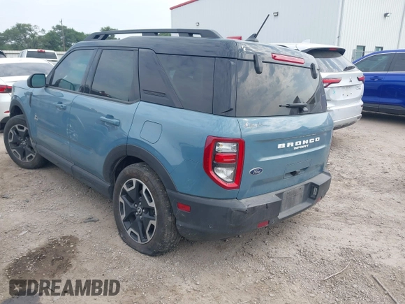 2023 Ford Bronco Sport Outer Banks with VIN 3FMCR9C64PRD68016, listed as a IAAI auction lot 42265329 with 31,518 mi miles and . Bid and sale history available at DreamBid. Image 3.
