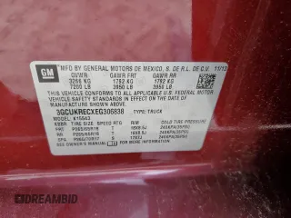 2014 Chevrolet Silverado 1500 LT with VIN 3GCUKRECXEG306838, listed as a Copart auction lot 46572745 with Not Provided miles and Clean Title. Bid and sale history available at DreamBid. Image 12.