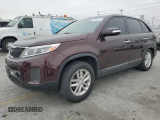 2014 Kia Sorento LX z VIN 5XYKT3A69EG458593, wystawiony jako Copart lot #59590115 z przebiegiem 104 253 mil mil oraz Szkoda całkowita • Salvage title. Historia ofert i sprzedaży dostępna na DreamBid. Obrazek 1.