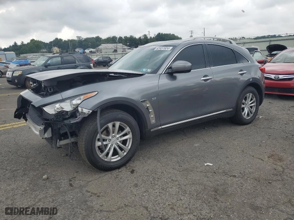 2017 Infiniti QX70 with VIN JN8CS1MW7HM415868, listed as a Copart auction lot 62451924 with 94,763 mi miles and Salvage Title. Bid and sale history available at carsss.com. Image 1.