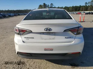 2016 Hyundai Sonata Hybrid SE with VIN KMHE24L15GA013323, listed as a Copart auction lot 49508115 with 0 mi miles and Salvage Title. Bid and sale history available at carsss.com. Image 6.