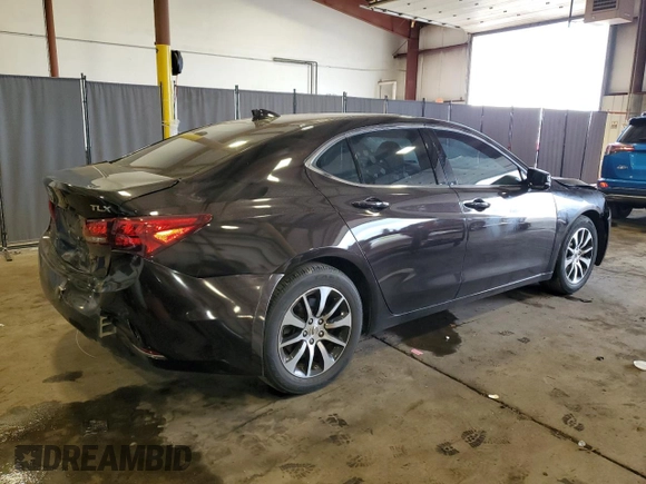 2015 Acura TLX with VIN 19UUB1F3XFA009649, listed as a Copart auction lot 64503734 with 75,859 mi miles and Salvage Title. Bid and sale history available at carsss.com. Image 3.