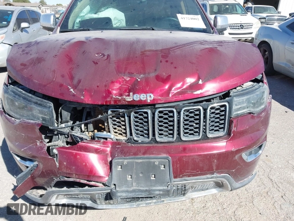 2017 Jeep Grand Cherokee Limited with VIN 1C4RJEBG3HC920436, listed as a IAAI auction lot 41724002 with 77,716 mi miles. Bid and sale history available at carsss.com. Image 6.