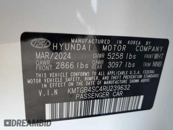 2024 Genesis G80 2.5T z VIN KMTGB4SC4RU239632, wystawiony jako Copart lot #86568784 z przebiegiem 537 mil mil oraz Szkoda całkowita • Salvage title. Historia ofert i sprzedaży dostępna na DreamBid. Obrazek 12.