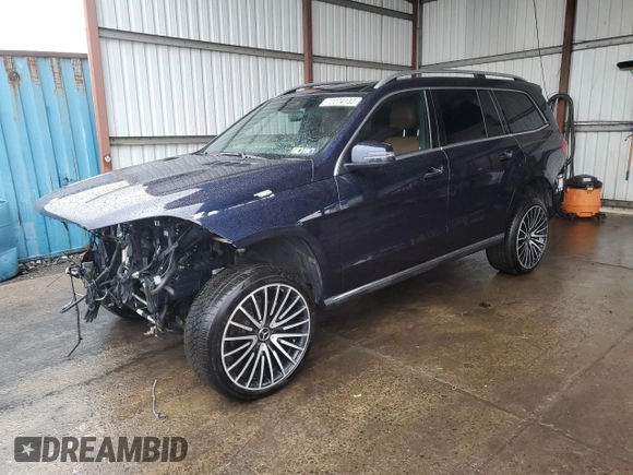 2018 Mercedes-Benz GLS with VIN 4JGDF6EE9JB062201, listed as a Copart auction lot 72274132 with 64,555 mi miles. Bid and sale history available at carsss.com. Image 1.