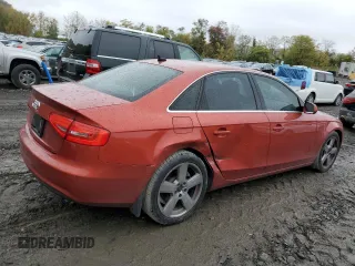 2013 Audi A4 Premium Plus with VIN WAUHFAFL9DA158018, listed as a Copart auction lot 74303104 with 121,308 mi miles and Salvage Title. Bid and sale history available at carsss.com. Image 3.