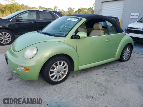 2004 Volkswagen Beetle GLS с VIN 3VWCM31Y54M326917, выставлен на аукционе Copart как лот 74971544 с пробегом Не указан миль и На запчасти • Non repairable. История ставок и продаж доступна на DreamBid. Изображение 1.
