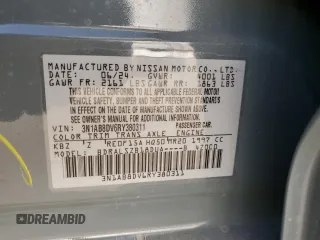 2024 Nissan Sentra SR with VIN 3N1AB8DV6RY380311, listed as a Copart auction lot 70865504 with 400 mi miles and Salvage Title. Bid and sale history available at carsss.com. Image 14.