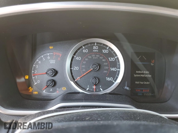2019 Toyota Corolla SE with VIN JTNK4RBEXK3059015, listed as a Copart auction lot 77062644 with 55,028 mi miles and Salvage Title. Bid and sale history available at DreamBid. Image 9.