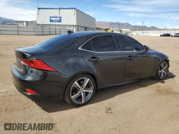 2017 Lexus IS 300 with VIN JTHCM1D29H5018836, listed as a Copart auction lot 49349415 with 76,456 mi miles and Salvage title. Bid and sale history available at DreamBid. Image 3.