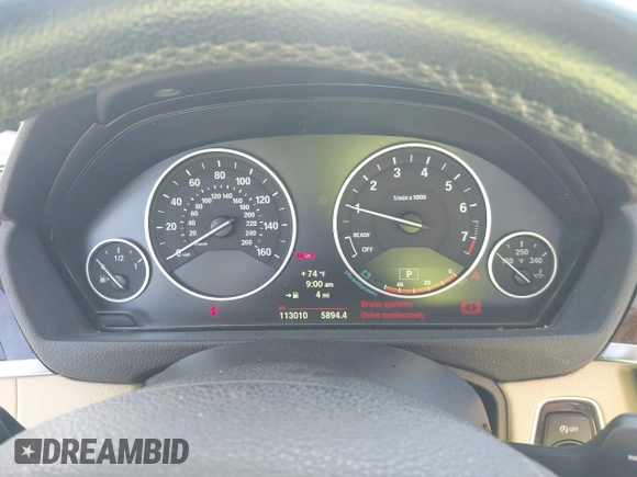 2014 BMW 3 Series 328i with VIN WBA3C1C57EK116483, listed as a IAAI auction lot 42697759 with 113,010 mi miles and . Bid and sale history available at DreamBid. Image 7.