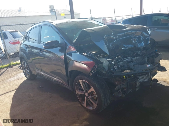 2021 Hyundai Kona Ultimate with VIN KM8K5CA58MU608994, listed as a IAAI auction lot 41334841 with 48,981 mi miles. Bid and sale history available at carsss.com. Image 13.