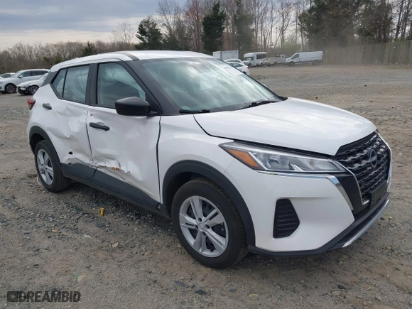 2024 Nissan Kicks S with VIN 3N1CP5BV7RL535845, listed as a IAAI auction lot 41907516 with 3,756 mi miles. Bid and sale history available at carsss.com. Image 1.
