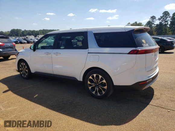 2022 Kia Carnival EX with VIN KNDNC5H30N6062561, listed as a Copart auction lot 74656114 with 54,117 mi miles and Salvage Title. Bid and sale history available at carsss.com. Image 2.