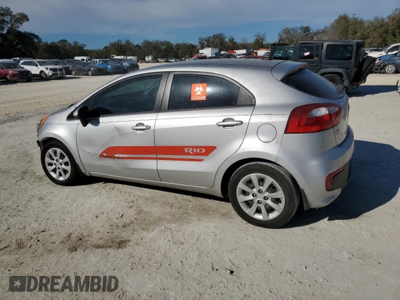2016 Kia Rio LX with VIN KNADM5A36G6638950, listed as a Copart auction lot 48258865 with 96,382 mi miles and Salvage Title. Bid and sale history available at carsss.com. Image 2.