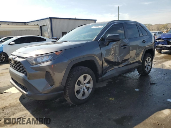 2021 Toyota RAV4 LE with VIN 2T3H1RFV1MC155845, listed as a Copart auction lot 43665575 with 61,082 mi miles and Salvage Title. Bid and sale history available at carsss.com. Image 1.