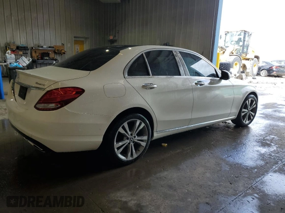 2018 Mercedes-Benz C 300 with VIN 55SWF4KB2JU280486, listed as a Copart auction lot 46850755 with 73,452 mi miles and Salvage title. Bid and sale history available at DreamBid. Image 3.