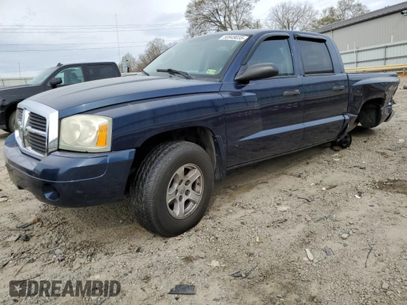 2006 Dodge Dakota SLT with VIN 1D7HW48K36S534305, listed as a Copart auction lot 50949035 with 185,537 mi miles and Salvage Title. Bid and sale history available at carsss.com. Image 1.