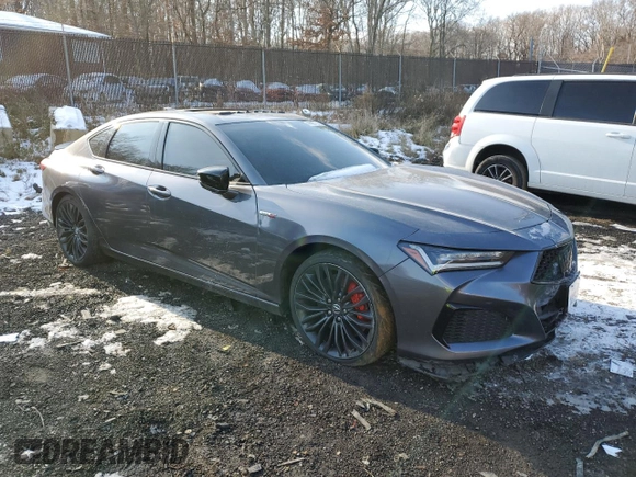 2021 Acura TLX Type S with VIN 19UUB7F04MA001598, listed as a Copart auction lot 41467135 with 54,187 mi miles and Salvage Title. Bid and sale history available at carsss.com. Image 4.