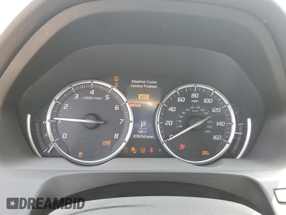 2020 Acura TLX with VIN 19UUB1F39LA002008, listed as a Copart auction lot 60397475 with 78,762 mi miles and Salvage title. Bid and sale history available at DreamBid. Image 9.