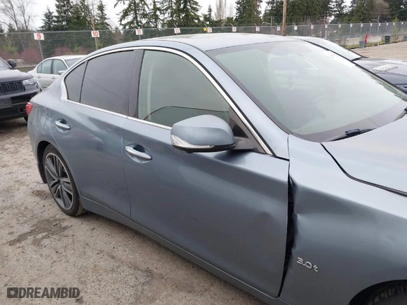 2017 Infiniti Q50 3.0t Premium with VIN JN1EV7AP1HM743432, listed as a IAAI auction lot 41777874 with 94,354 mi miles. Bid and sale history available at carsss.com. Image 13.