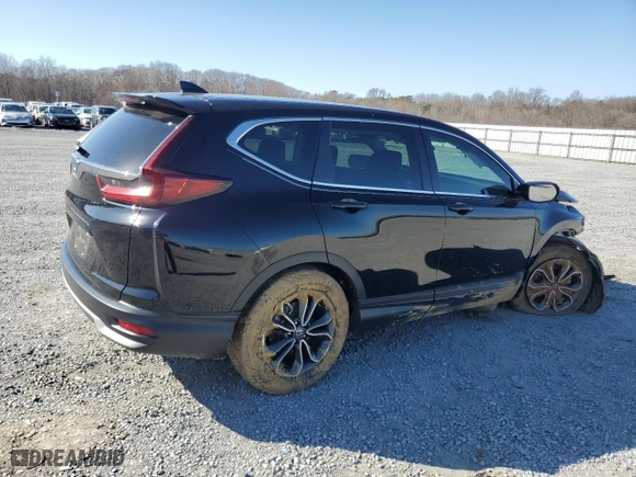 2021 Honda CR-V EX-L with VIN 5J6RW1H8XMA012138, listed as a Copart auction lot 48681605 with 27,113 mi miles and Salvage Title. Bid and sale history available at carsss.com. Image 3.