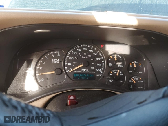 2002 Chevrolet Suburban LS with VIN 3GNEC16Z02G346211, listed as a Copart auction lot 48734245 with 74,846 mi miles and Salvage Title. Bid and sale history available at carsss.com. Image 9.