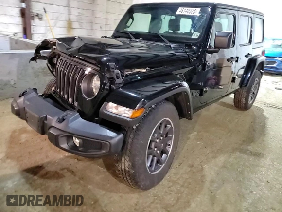 2021 Jeep Wrangler Unlimited 80th Anniversary with VIN 1C4HJXDN1MW738407, listed as a Copart auction lot 46140325 with 50,824 mi miles and Salvage title. Bid and sale history available at DreamBid. Image 12.