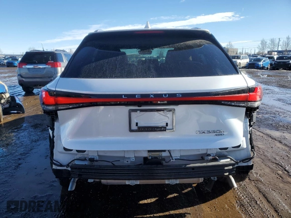 2024 Lexus RX 350h with VIN 2T2BBMCA4RC029157, listed as a Copart auction lot 46730615 with 14,693 mi miles and Salvage title. Bid and sale history available at DreamBid. Image 6.