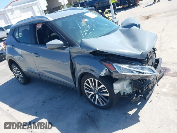 2021 Nissan Kicks SV with VIN 3N1CP5CV1ML512892, listed as a IAAI auction lot 42016955 with 63,754 mi miles. Bid and sale history available at carsss.com. Image 1.