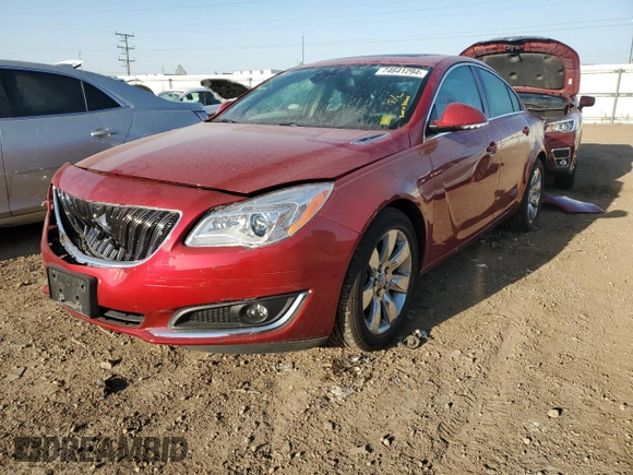 2015 Buick Regal Premium II with VIN 2G4GR5GX9F9129644, listed as a Copart auction lot 74641294 with 49,635 mi miles and Salvage Title. Bid and sale history available at carsss.com. Image 1.