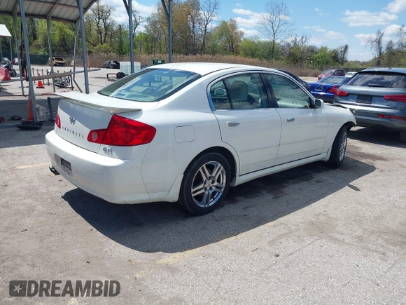 2005 Infiniti G35 with VIN JNKCV51F05M311537, listed as a IAAI auction lot 42051242 with 205,105 mi miles and . Bid and sale history available at carsss.com. Image 4.