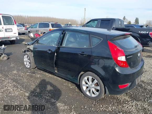 2012 Hyundai Accent SE with VIN KMHCU5AEXCU053645, listed as a IAAI auction lot 41407582 with 118,290 mi miles. Bid and sale history available at carsss.com. Image 3.